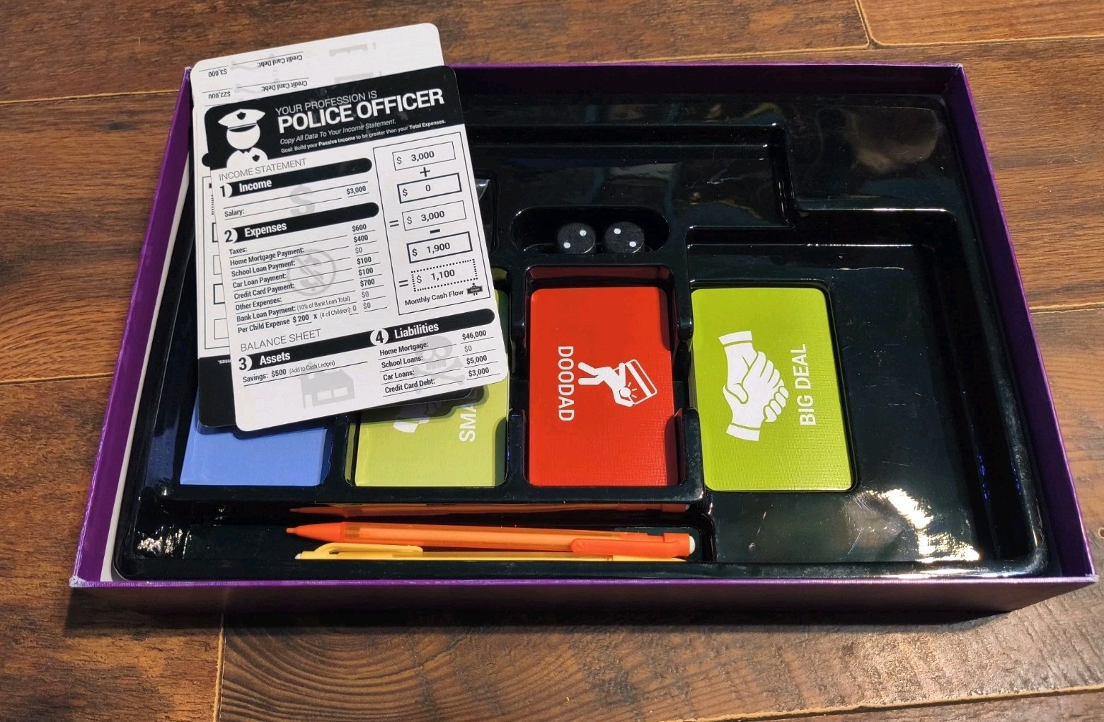 Rich Dad Cashflow 2020 Educational Learning Board Game for 2–6 Players – Purple