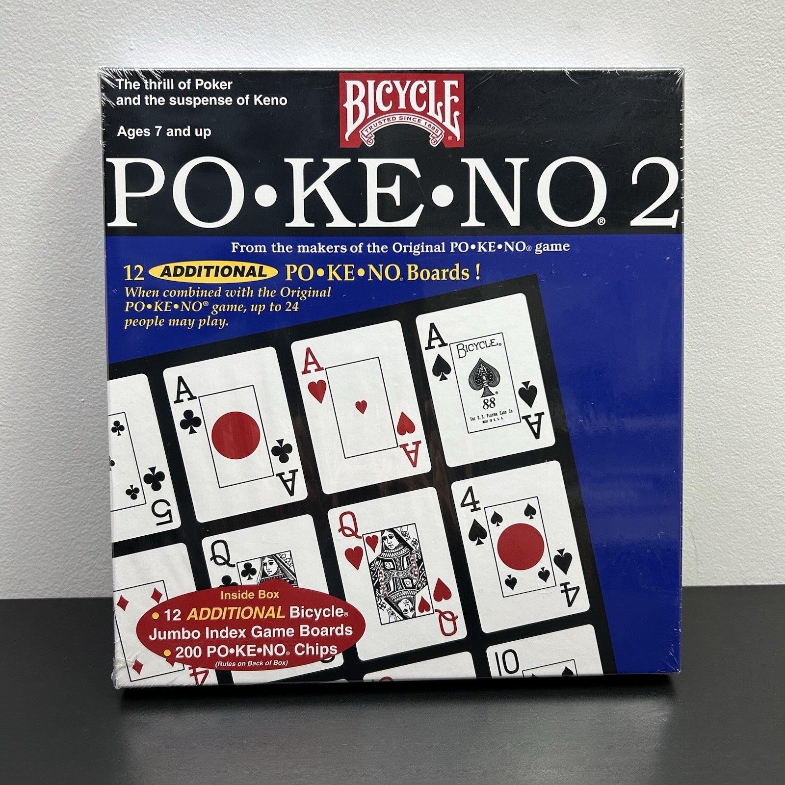 Bicycle PO-KE-NO 2 Poker Keno Game 12 Additional Boards 200 Chips New & Sealed