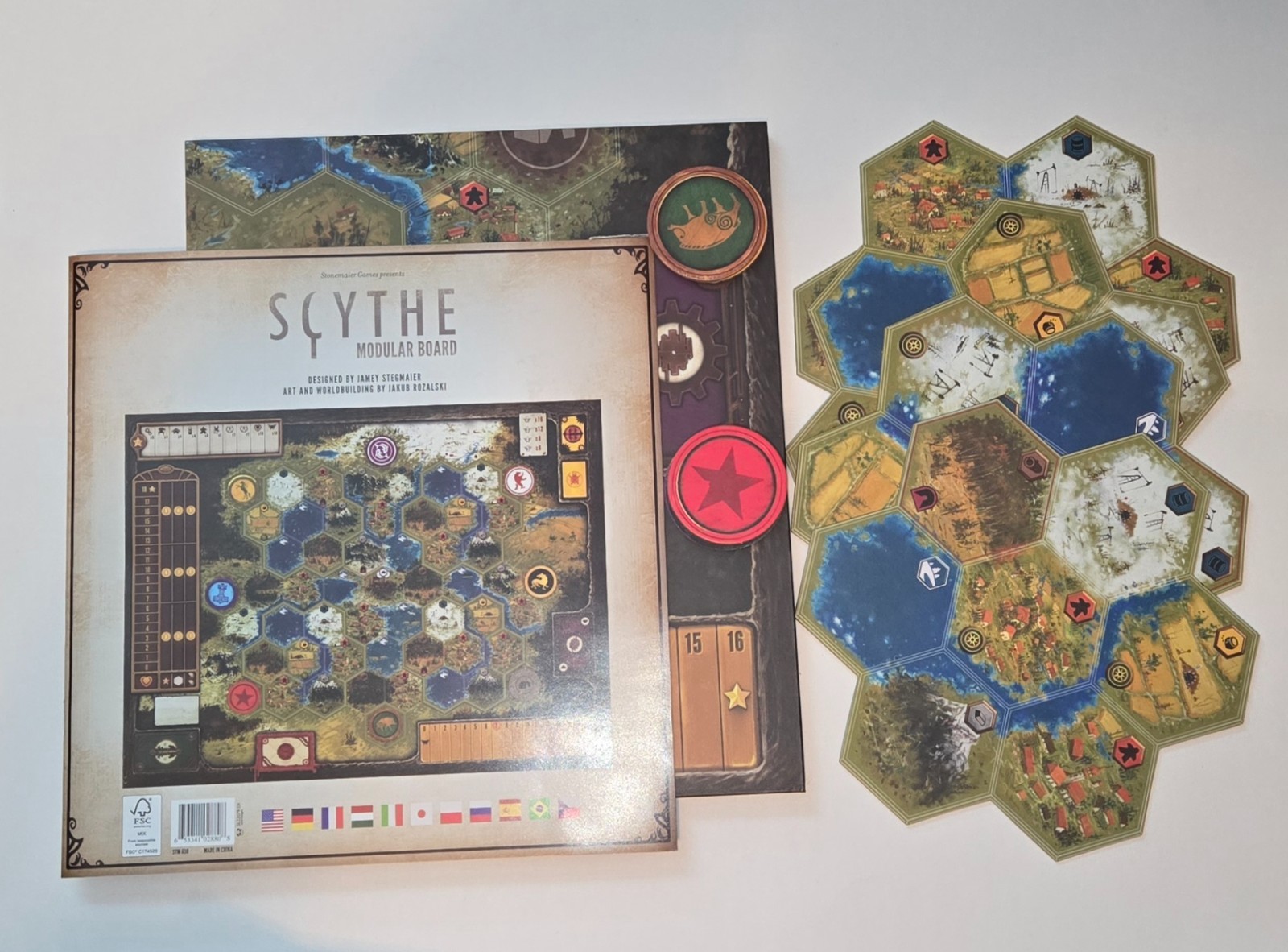 Scythe Board Game Stonemaier Complete NM Condition plus Modular Board Expansion