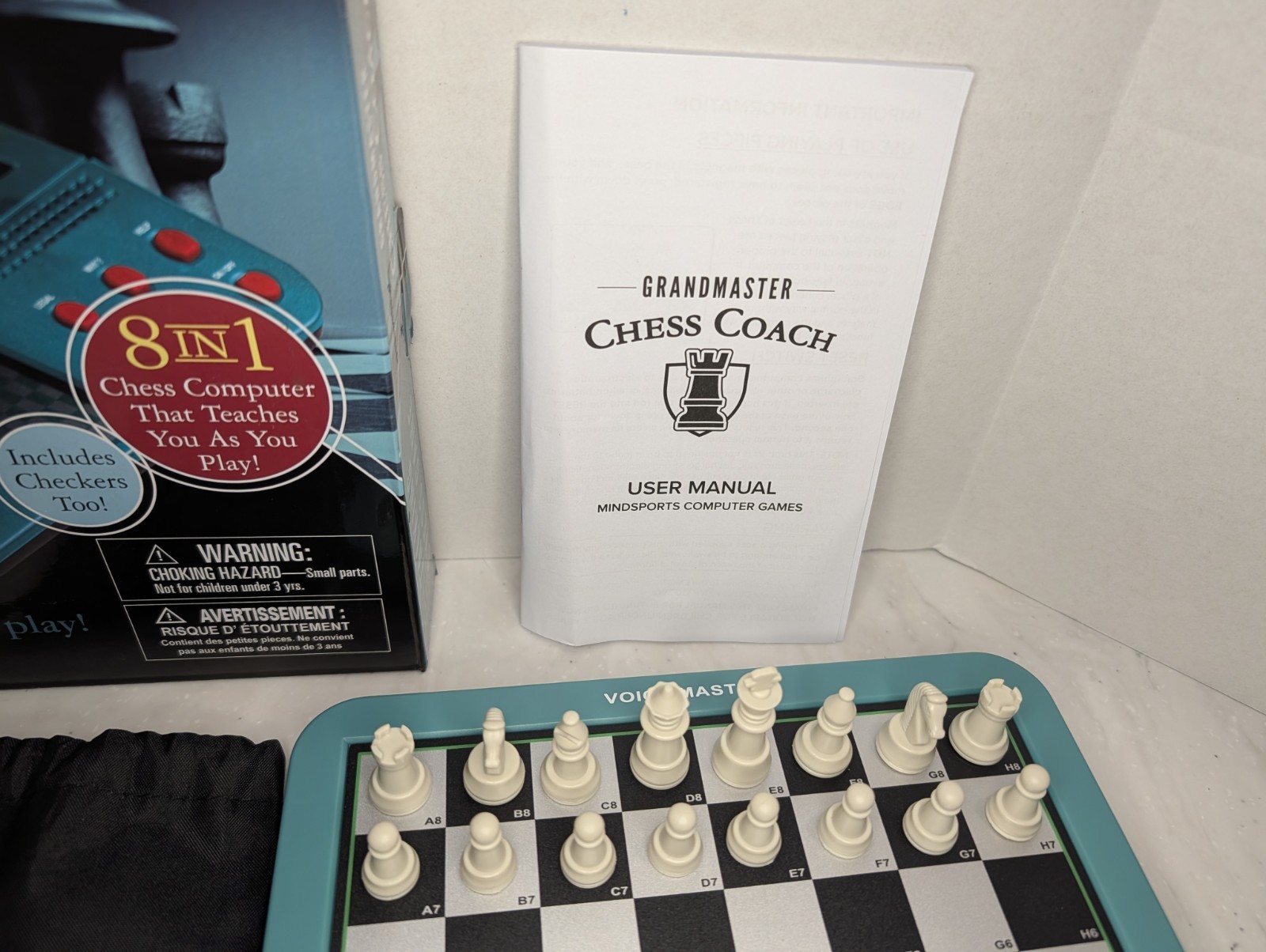 Grandmaster Chess Coach 8 Games In 1 Electronic TTG-GMCHESS-593 Tested/Video