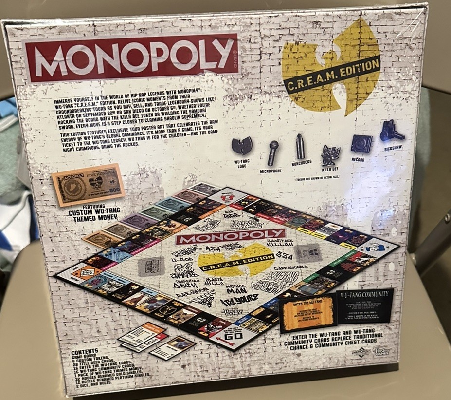 SEALED Wu Tang Official Monopoly Board Game Limited Edition NEW IN HAND C.R.E.AM