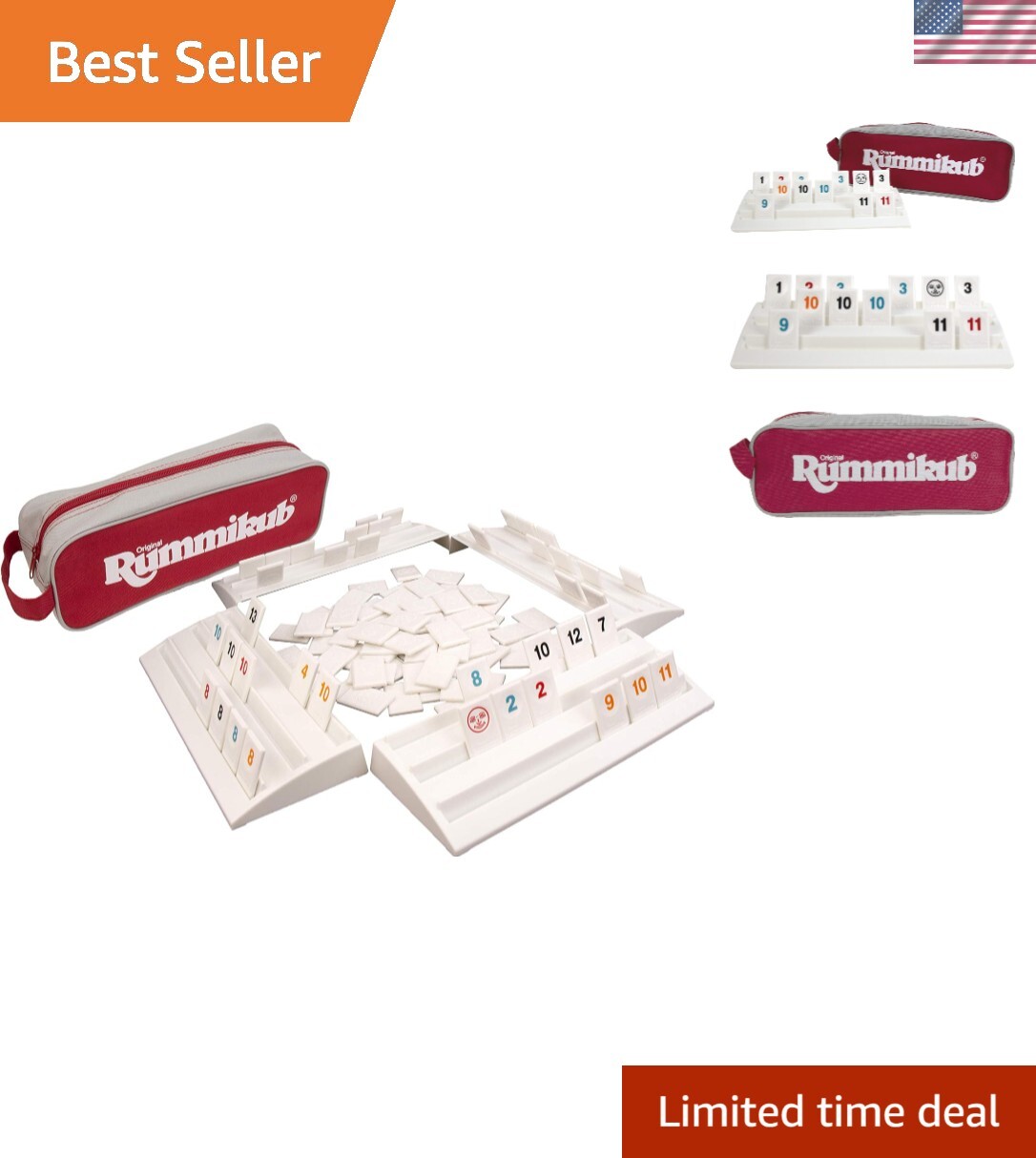Rummikub – The Complete Original Game With Full-size Racks And Tiles In A Durabl