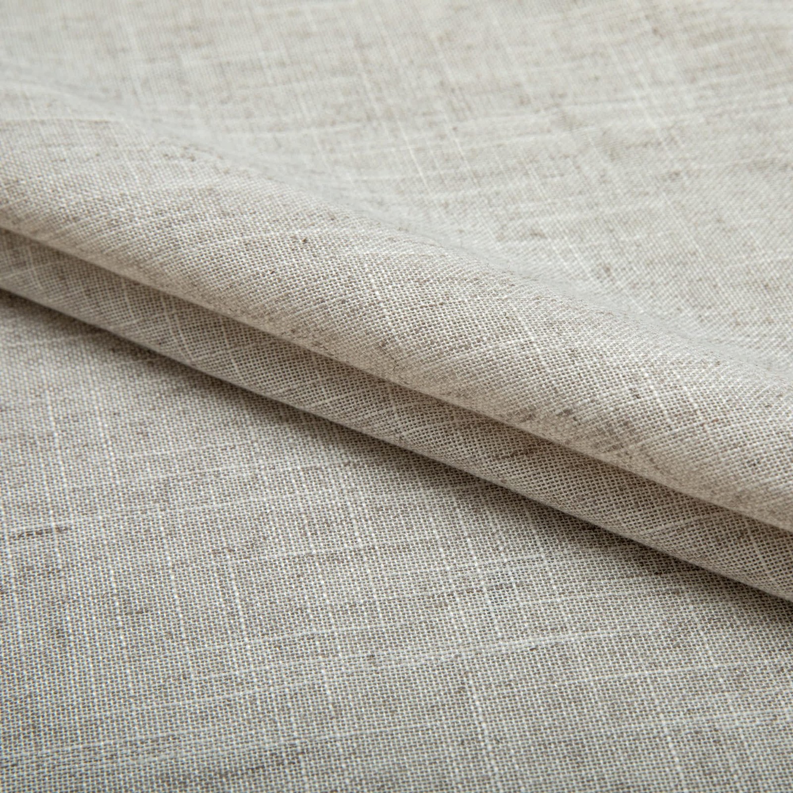 Pitalk Flax Linen Curtains 54 Inch Length for 52″W x 54″L (Pack of 2), Tan