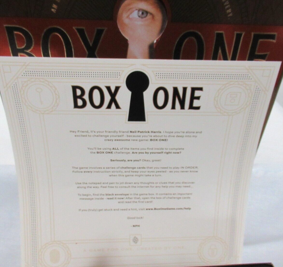 TheoryII 2022 BOX ONE Strategy Game by Neil Patrick Harris