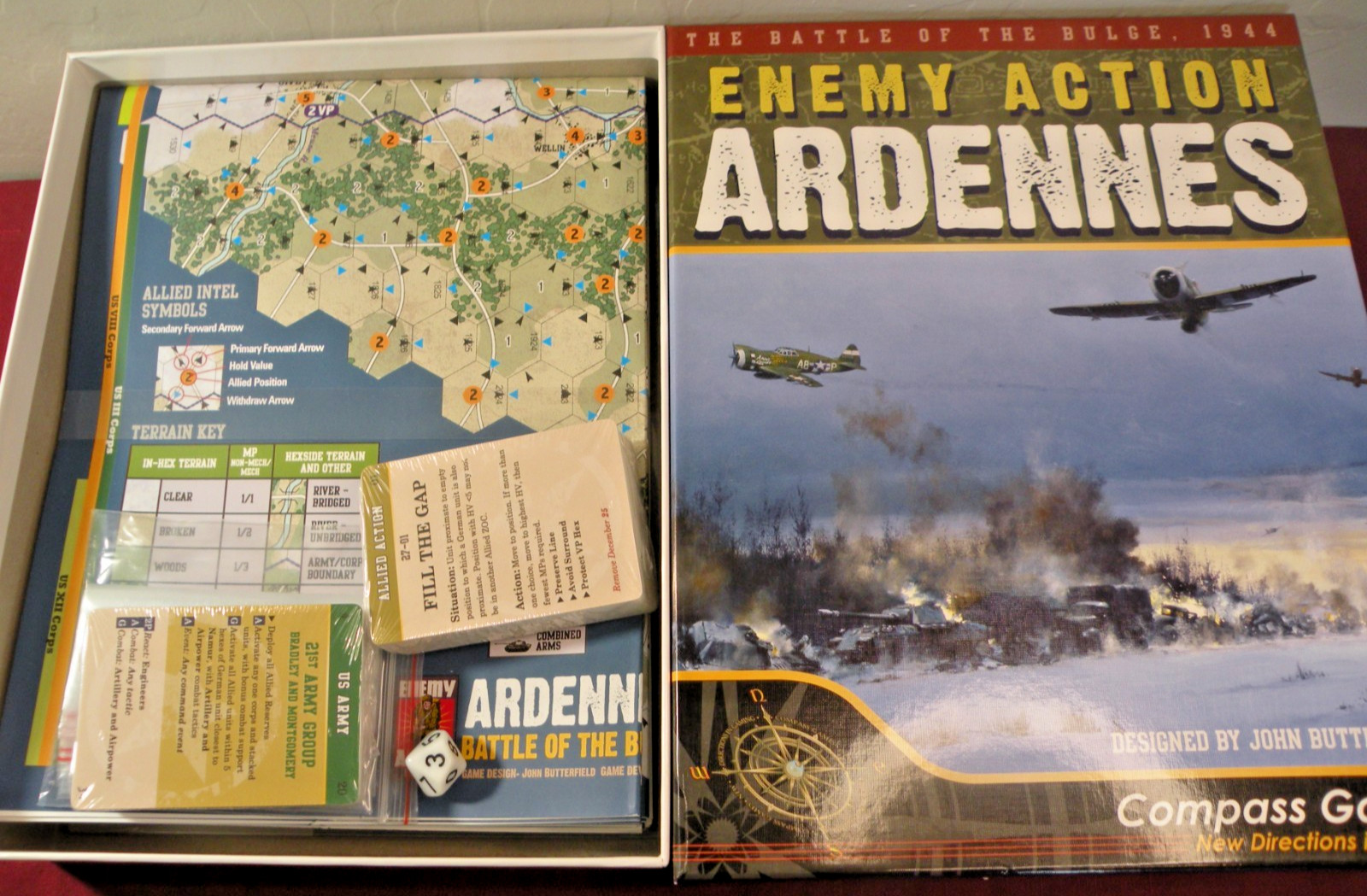 Compass Games Enemy Action Ardennes New Open Box Unpunched 1018