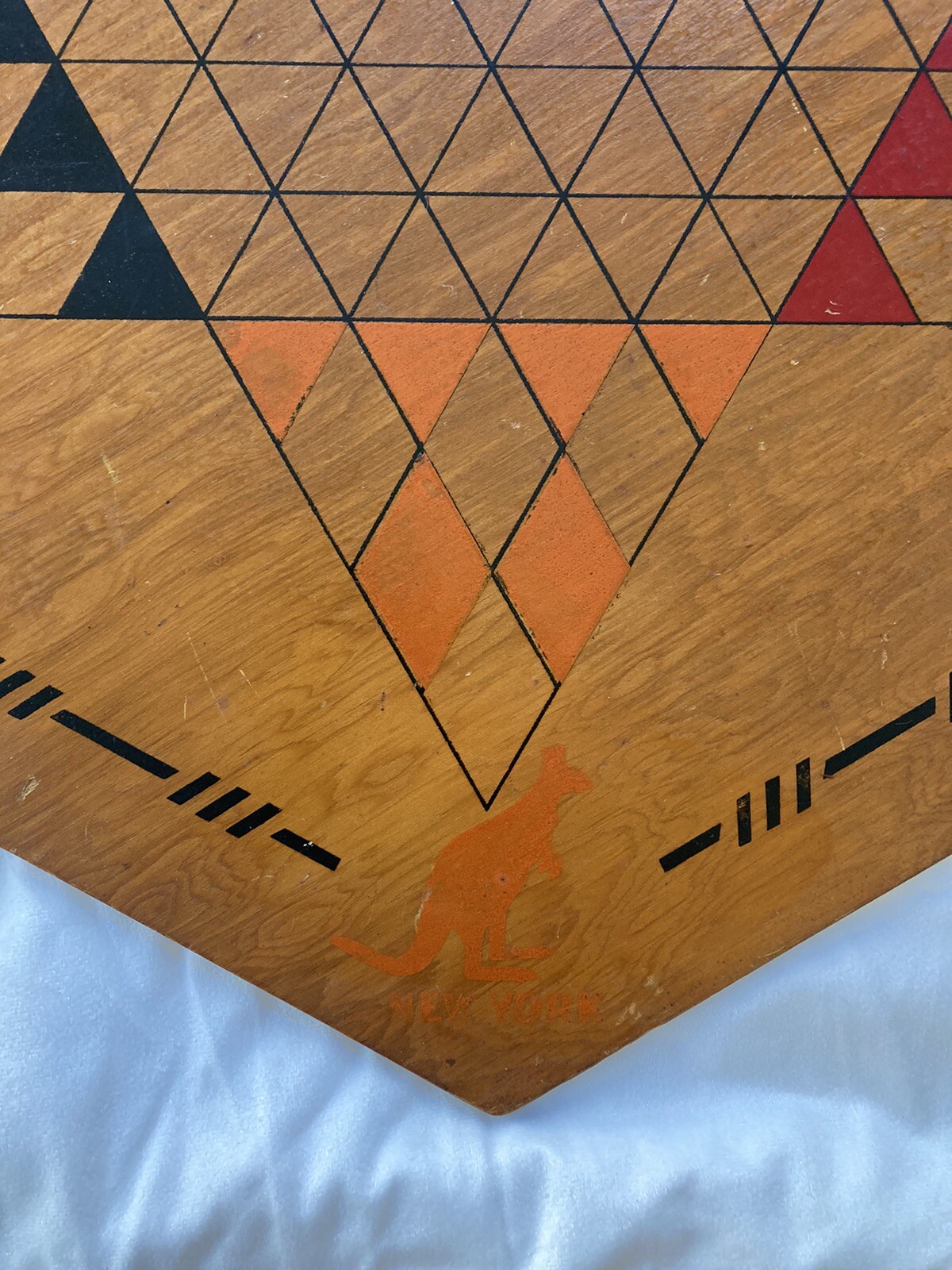 RARE VTG 1937 Large Chinese Checkers Wood Board Wall Art by Kontinental Kangaroo