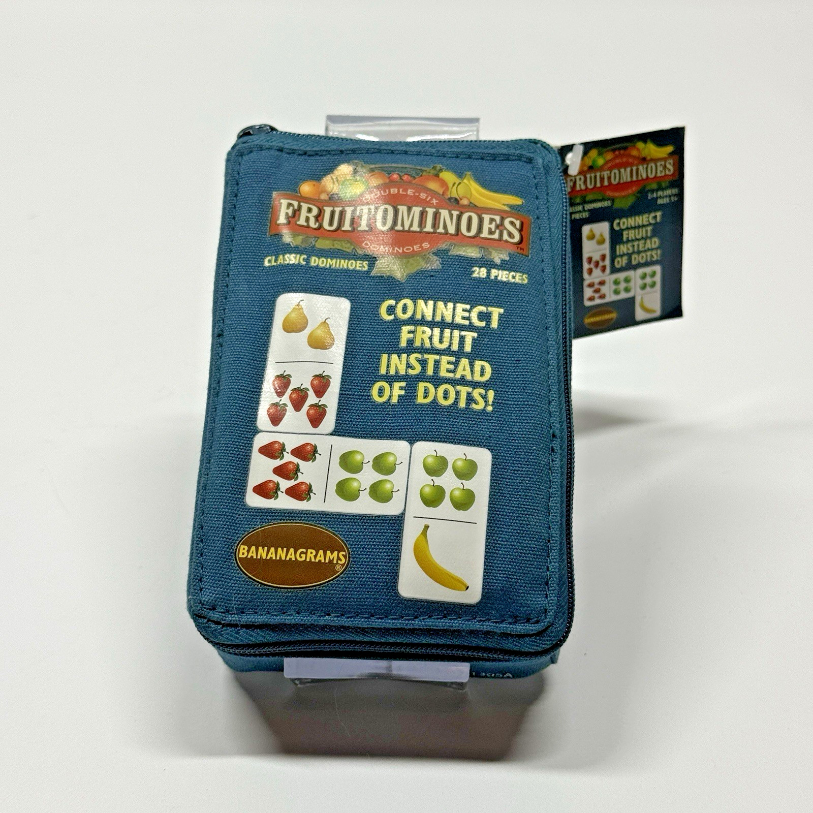 Bananagrams Fruitominoes Game 28 Fruit Dominoes Zipper Pouch New Tags
