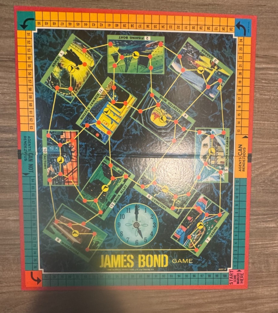 Incomplete James Bond Secret Agent 007 Game 1964 Milton Bradley Not Complete