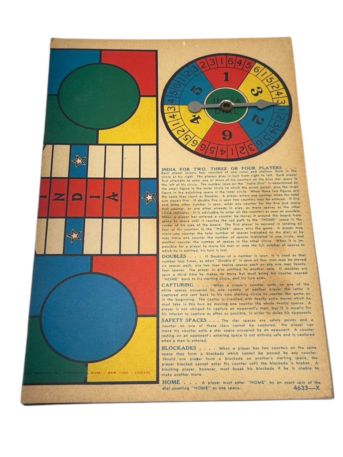 1956 Vintage Milton Bradley INDIA Game A Mother’s Choice #4633 Complete