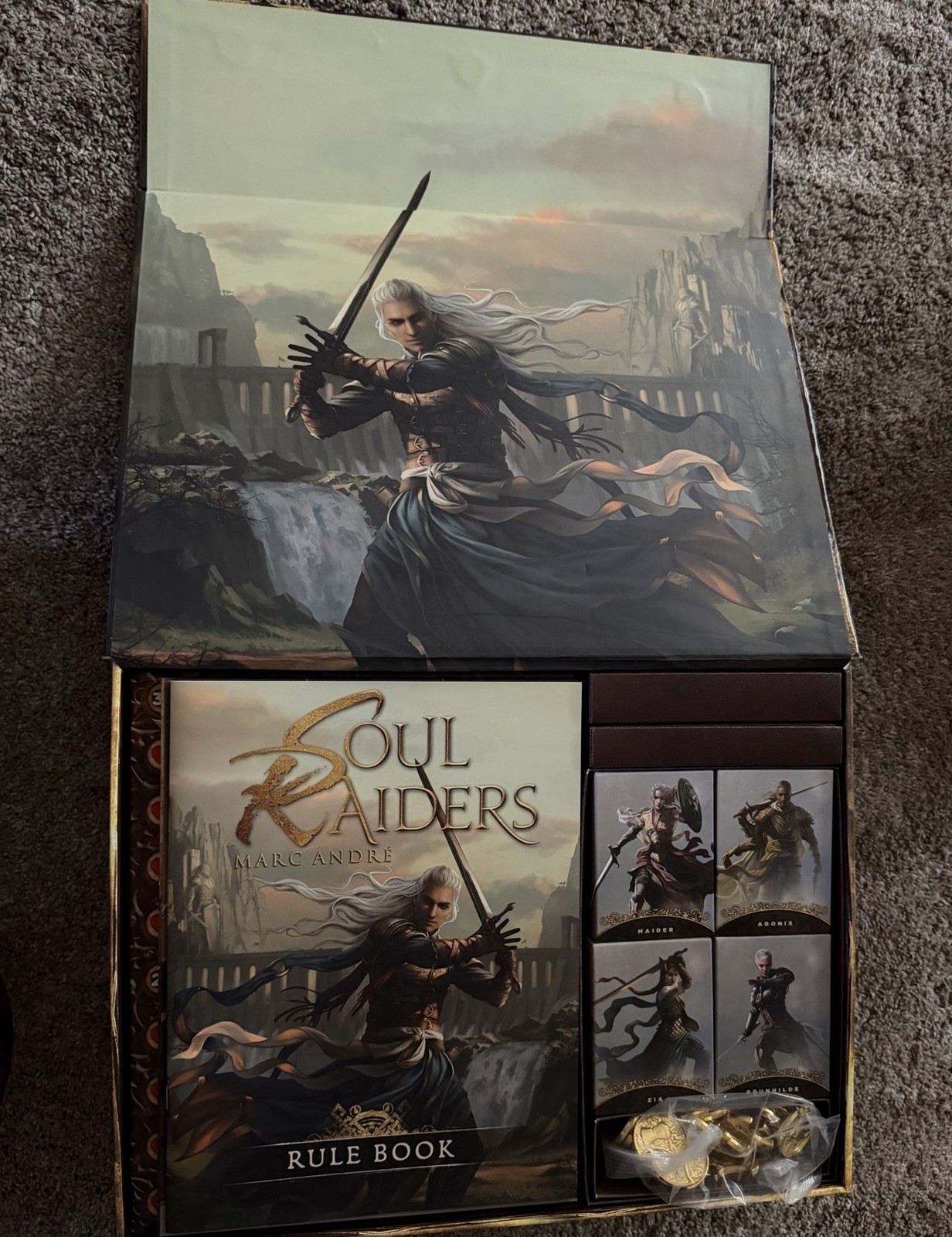 Soul Raiders Grimoire Kickstarter Edition Board Game with Metal Coins