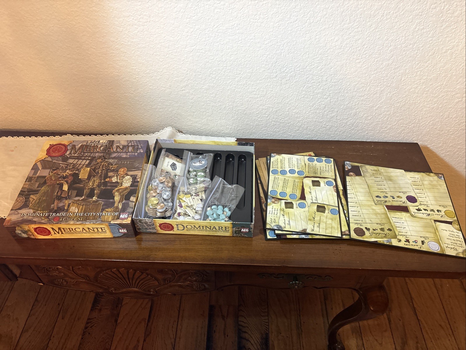 3 Board Game Lot Dominare Courtier Mercante By Alderac Entertainment Group AEG