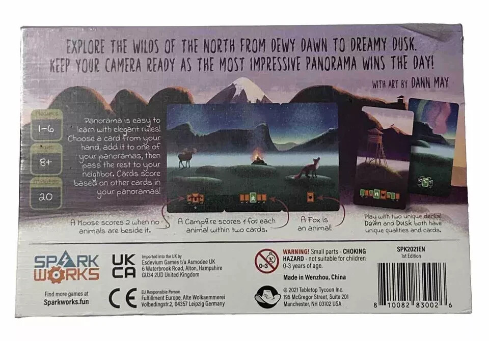 Panorama Card Game Landscape Tabletop Tycoon SPK2021EN Family Solo Fast Play Ne