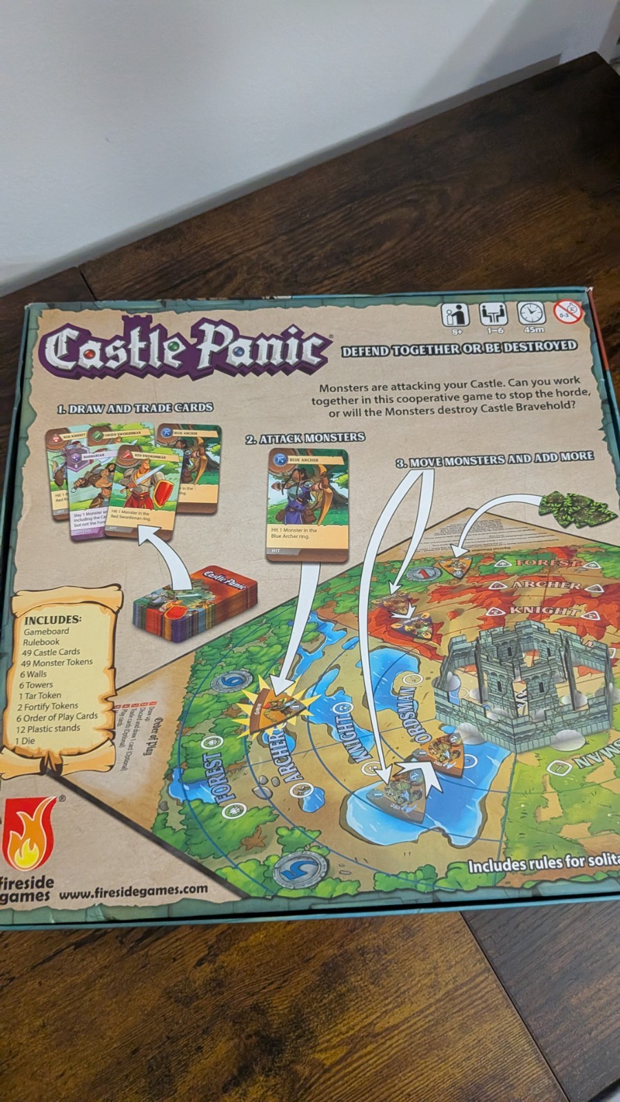Castle Panic 2nd Edition 6 Players Cooperative Board Game for Adults COMPLETE