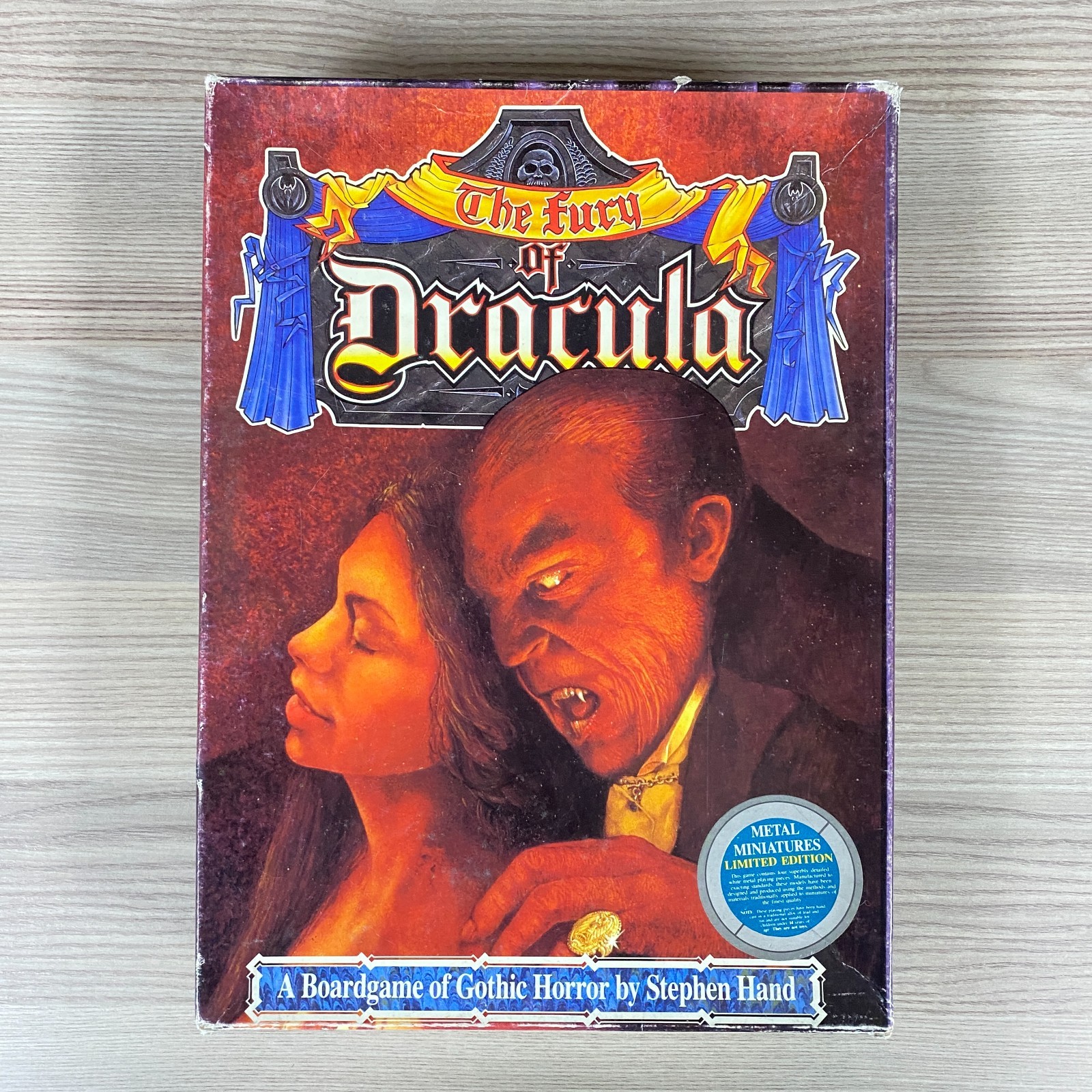 THE FURY OF DRACULA GOTHIC HORROR BOARD GAME GAMES WORKSHOP 1987 2-4 PLAYERS