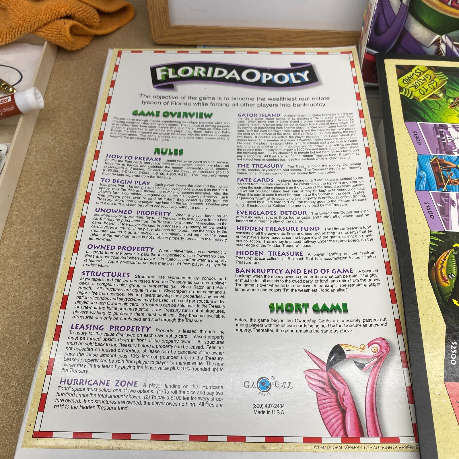 Vintage FloridaOpoly Board Game Sunshine State 1997