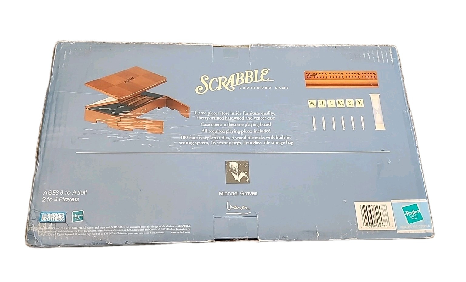 Scrabble Game Michael Graves Design Wooden Board 2 To 4 Players New
