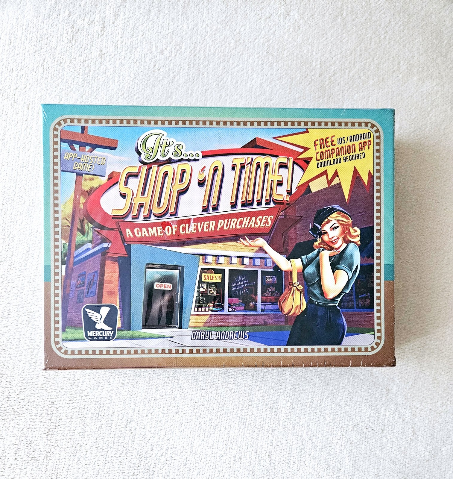 Mercury Games Shop N Time Family Board Game Clever Purchases, Free DL New Sealed
