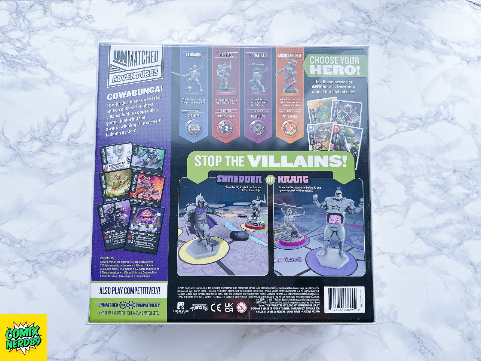 UnMatched Adv TEENAGE MUTANT NINJA TURTLES Kickstarter XL Ultimate Supreme NEW
