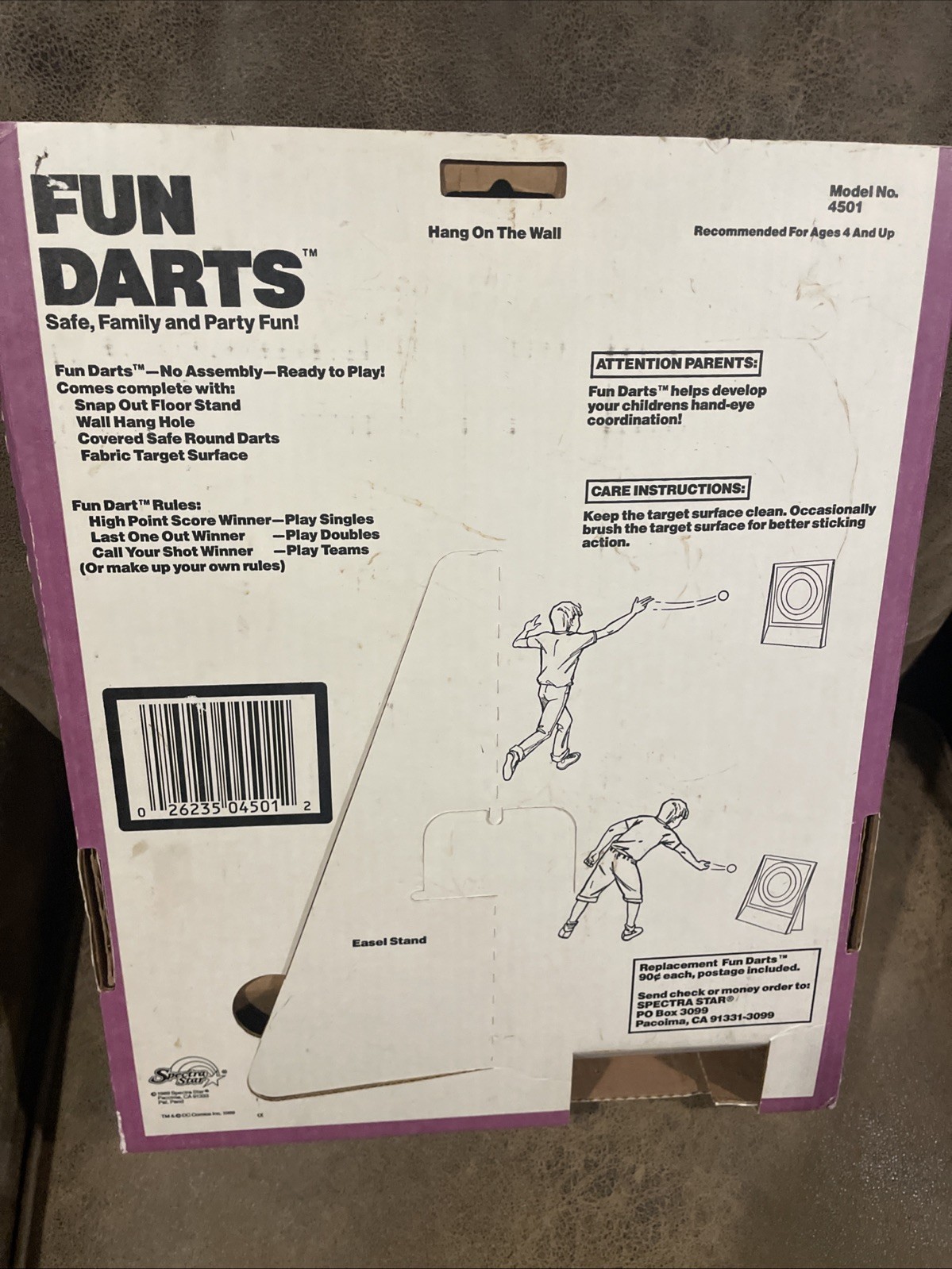 Vintage 1989 The Joker Fun Darts Game Spectra Star DC Comics 4501 Rare
