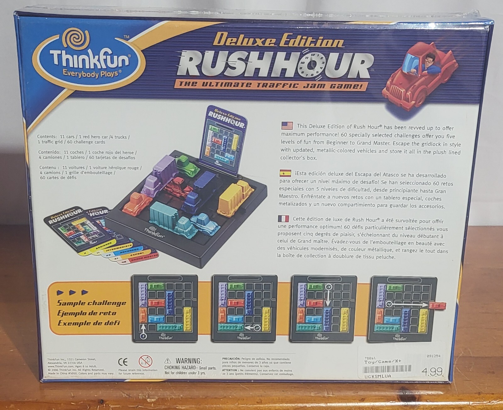 Thinkfun Deluxe Edition RUSH HOUR The Ultimate Traffic Jam Family Game Brand New