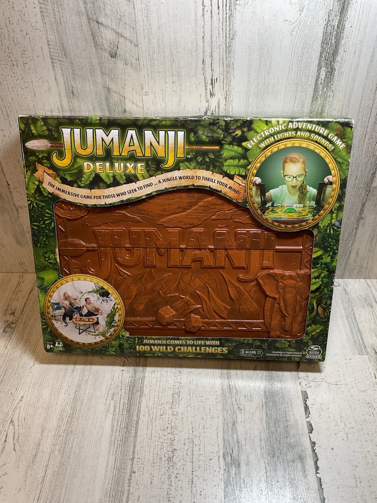 Jumanji Deluxe Electronic Adventure Board Game Lights & Sounds Spin Master