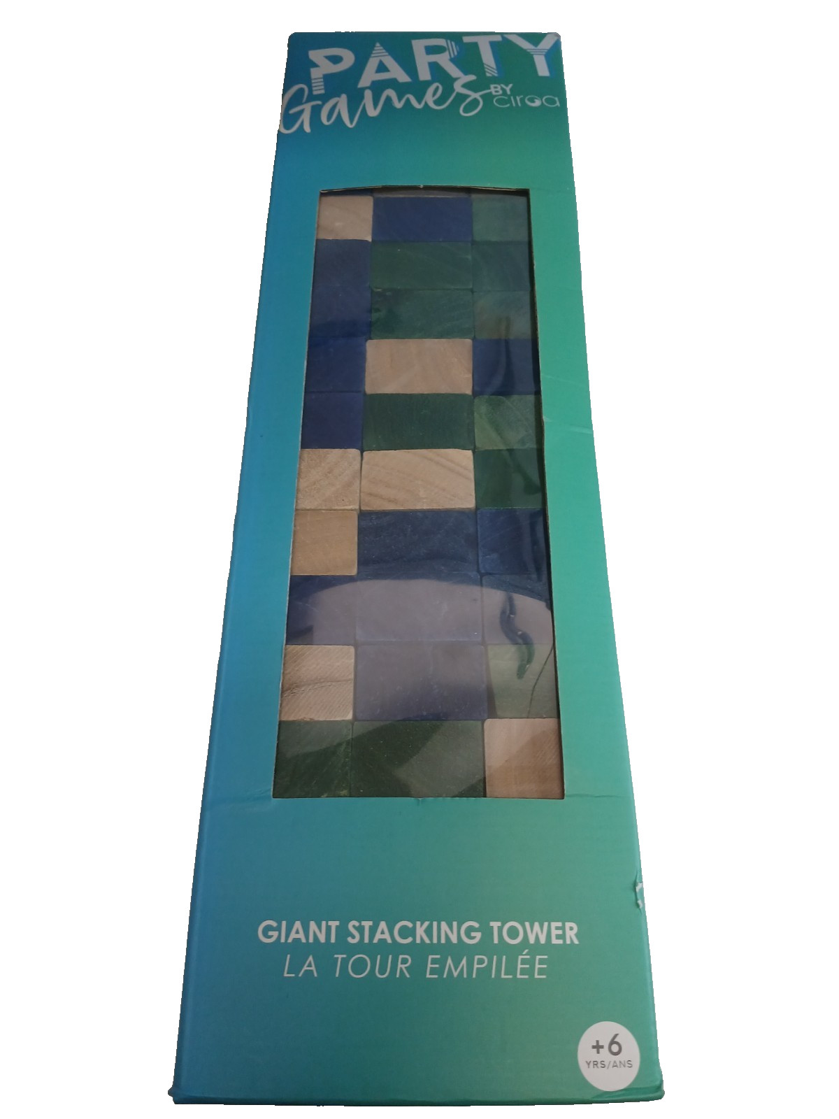 Giant Stacking Tower Game 51 Colorful Wooden Blocks Ciroa Party Games