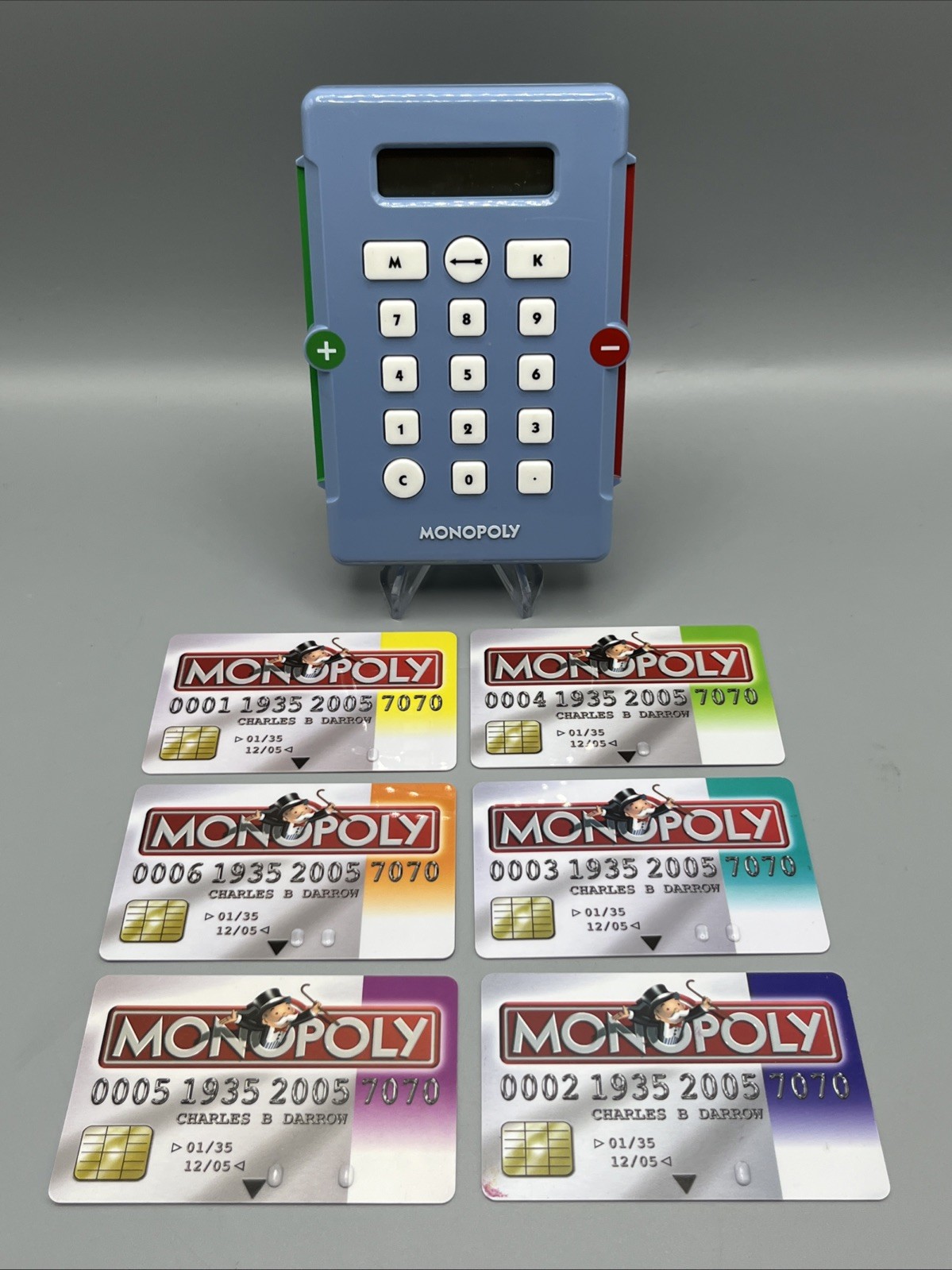 2005 Monopoly Electronic Banking Unit Credit Card Machine & 6 Cards – Tested