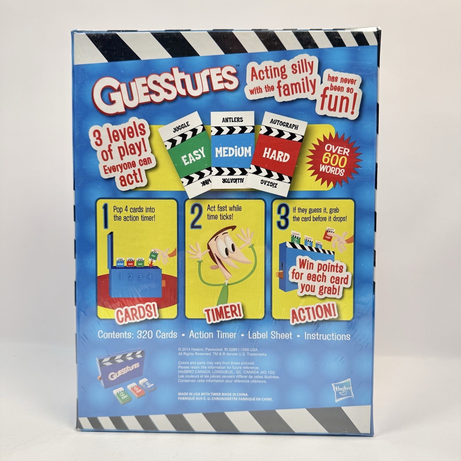 NEW Guesstures Charades Game Hasbro Gaming 4+Players Age 8+ Family Friendly 2014