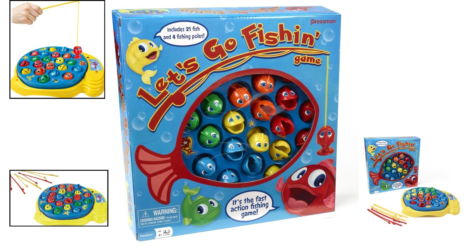 Fast-Action Fishing Game – Let’s Go Fishin’ for Kids Ages 4 and Up, 1-4 Players
