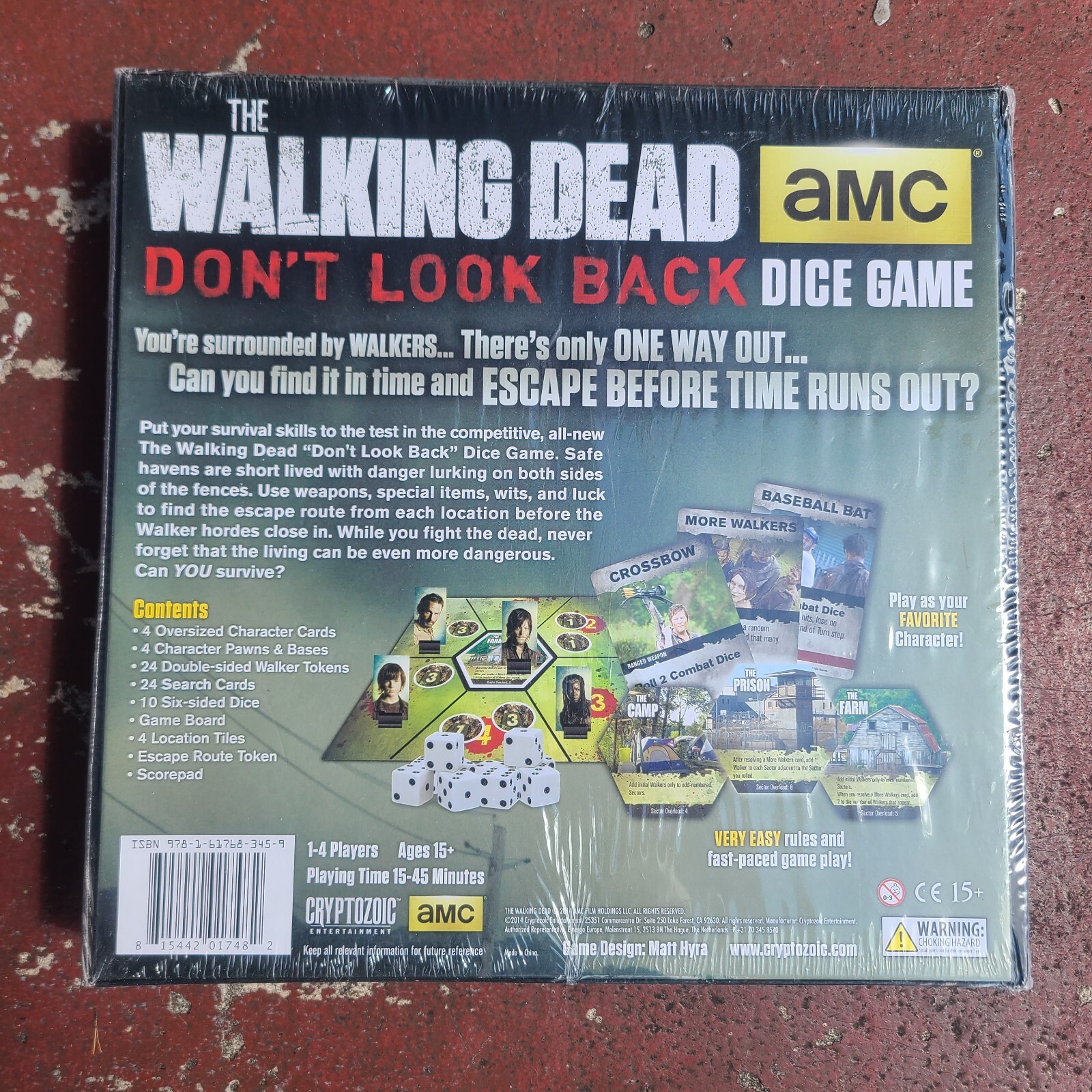 NEW THE WALKING DEAD DICE GAME Don’t Look Back CRYPTPZOIC AMC UNOPENED 2014 NIB