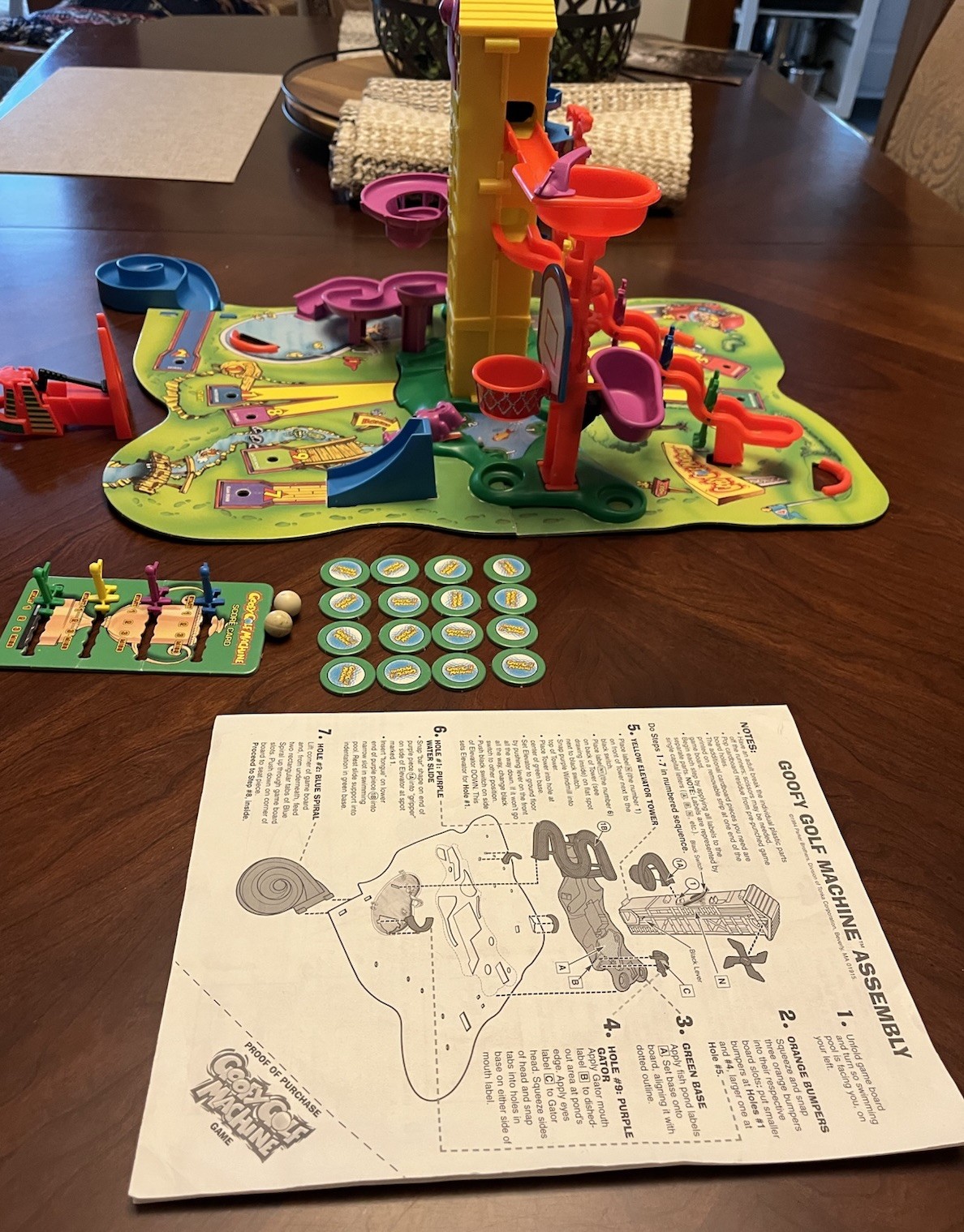Vintage 1994 Parker Brothers Goofy Golf Machine Board Game COMPLETE