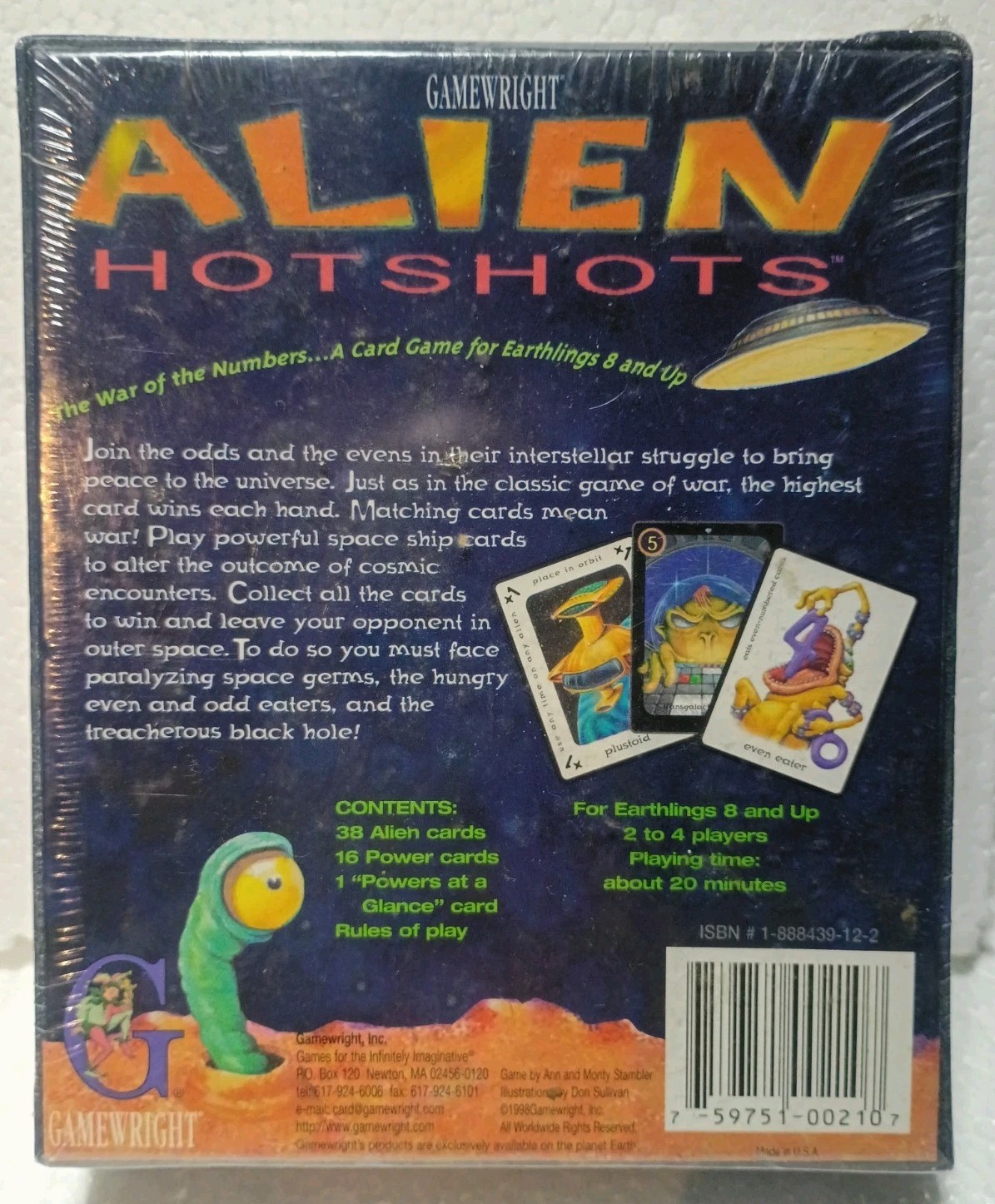 New Alien Hotshots Card / Board Game Gamewright Best Toy Award Out Of Print