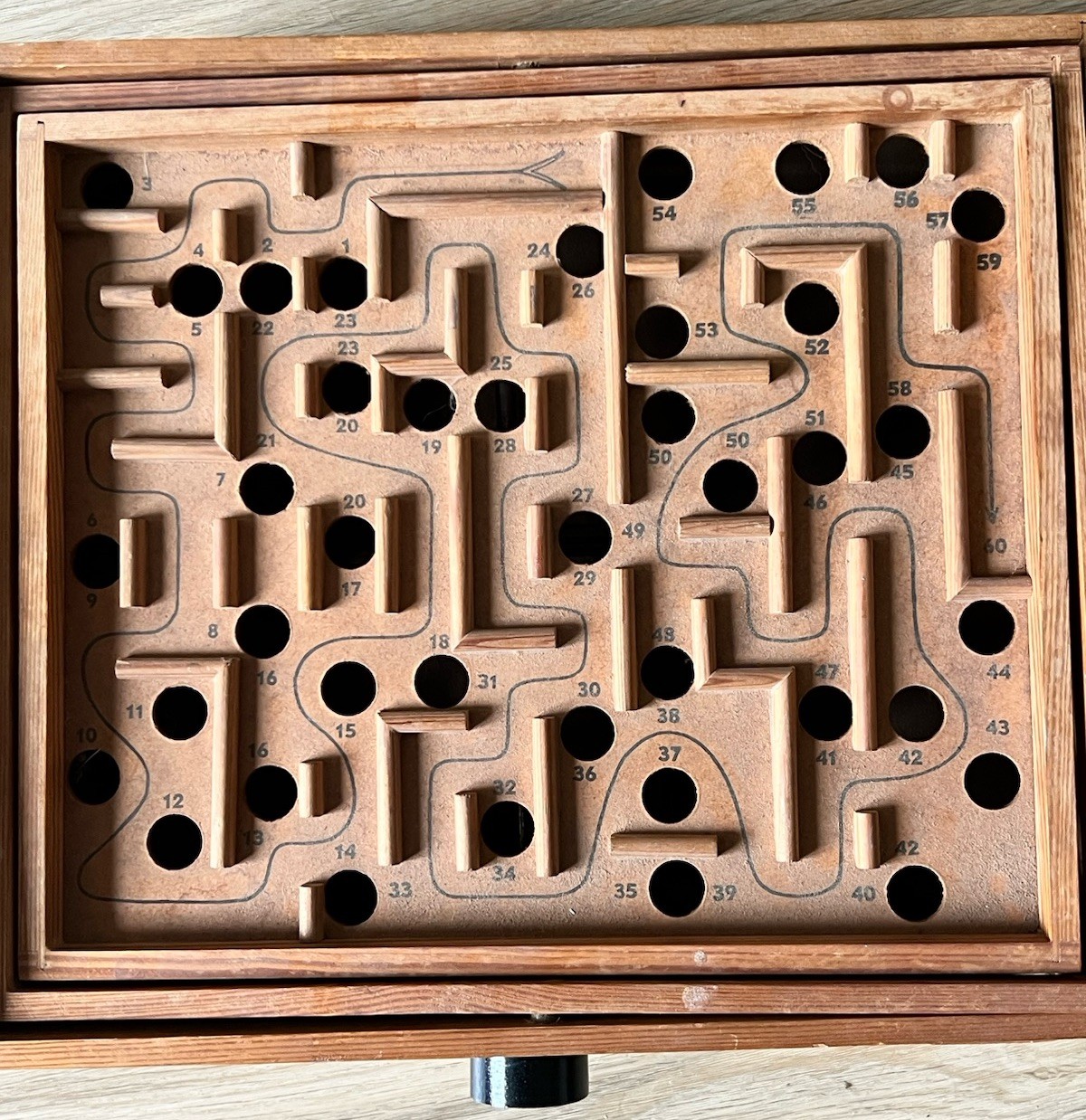Vintage Brio of Sweden Labyrinth Game Wood Maze 70s Labyrinthspel Original