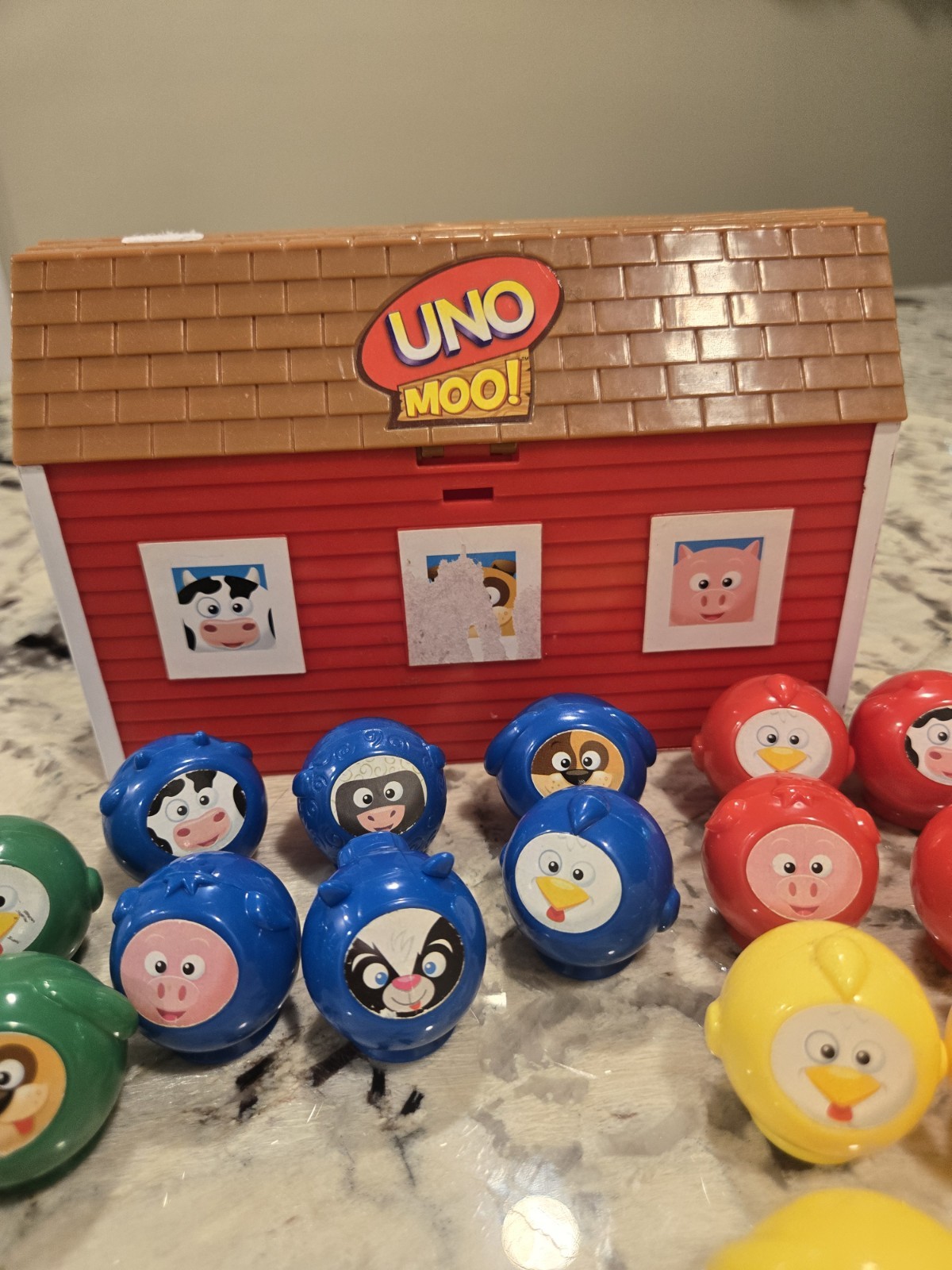Uno Moo All Animals and Farmers No Hay Mattel 2008 Children’s Game