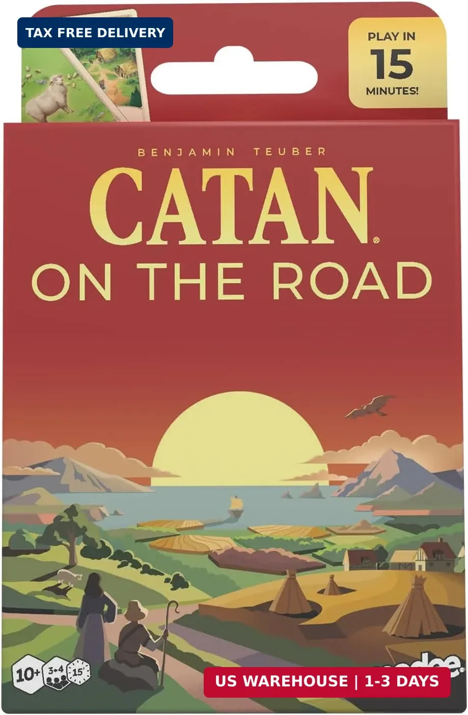 CATAN On The Road – Portable Card Game Edition of CATAN for Travel & Quick Play,