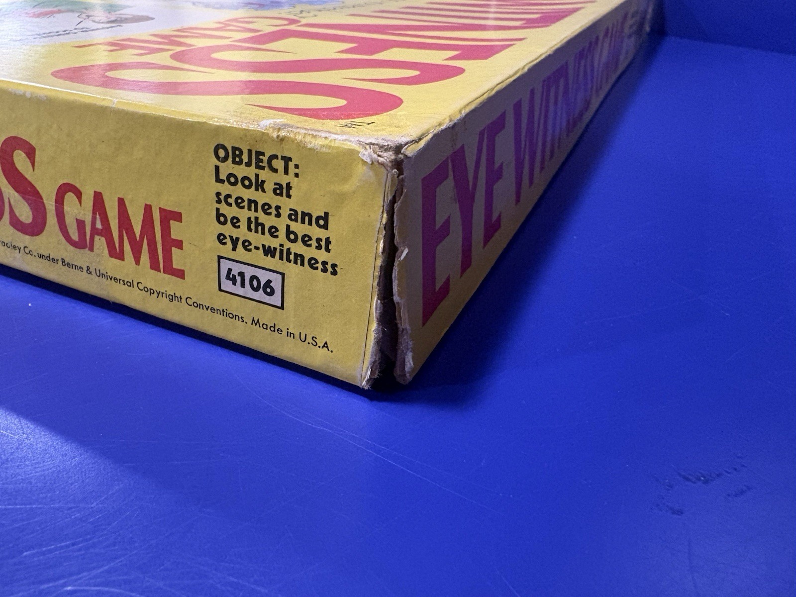 Vintage Eye Witness Game. ©️1971 Milton Bradley Co.