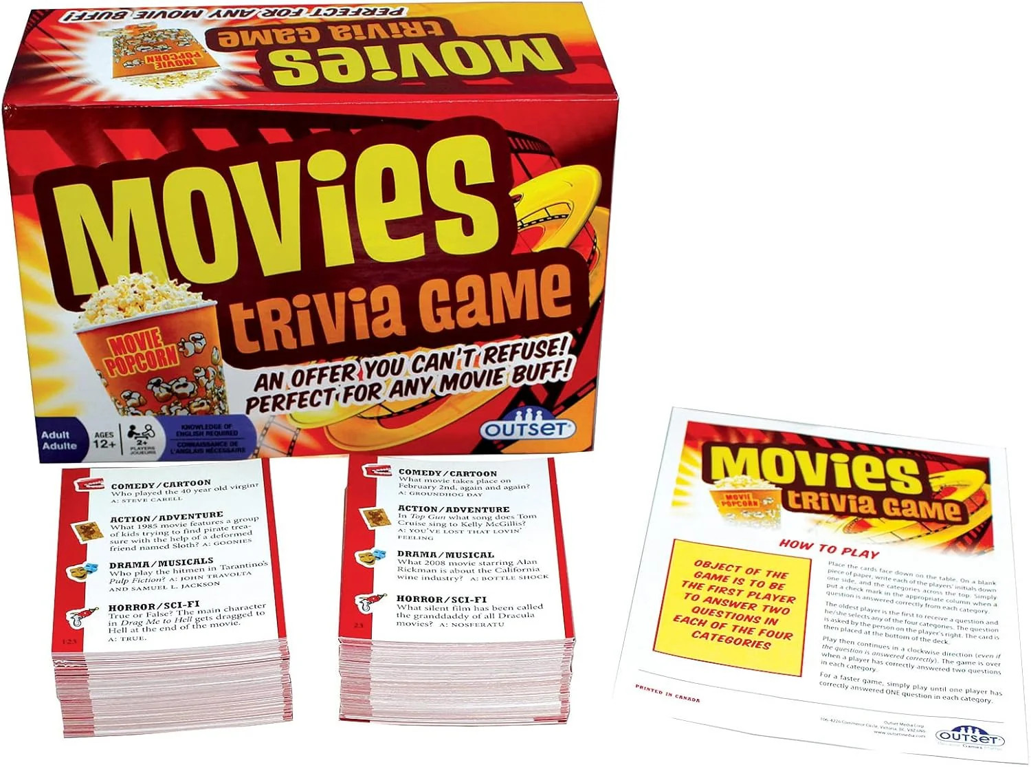 Movies Trivia Game [Board Game, 2-6 Players]