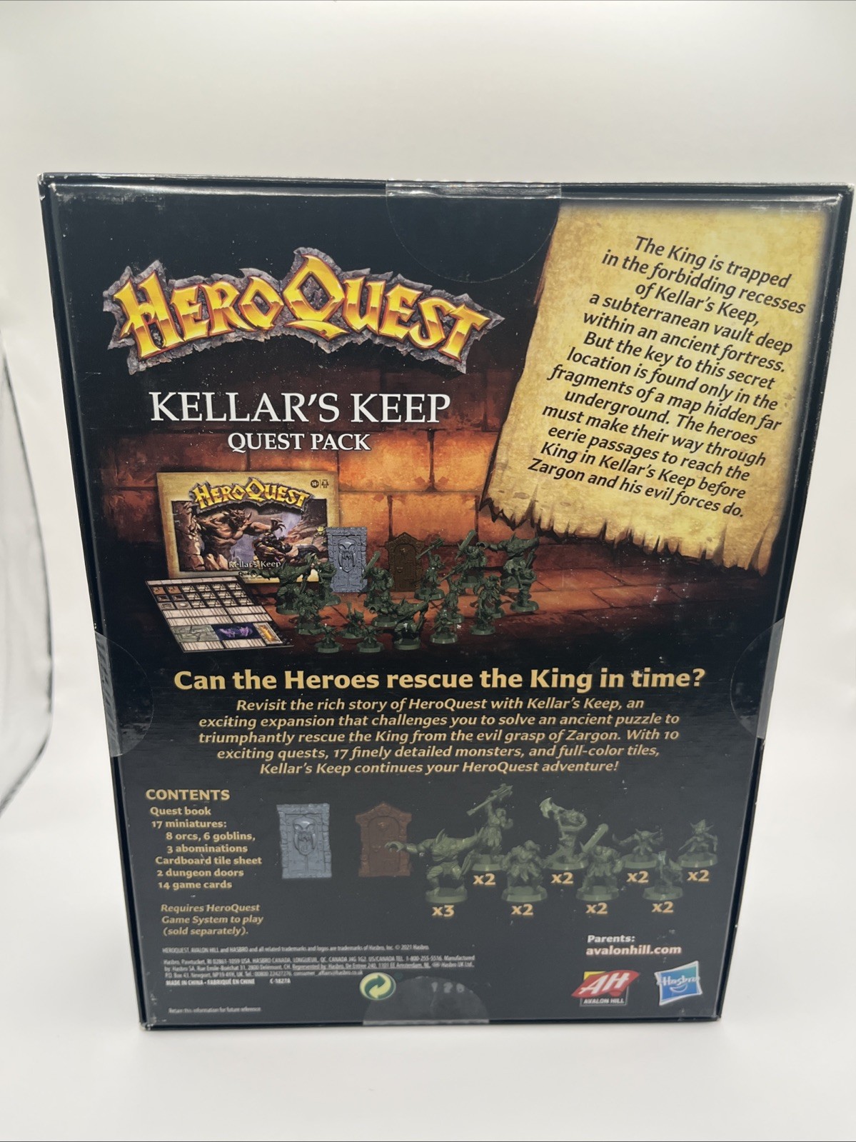 HeroQuest Kellar’s Keep Quest Pack Board Game Expansion New Open Box