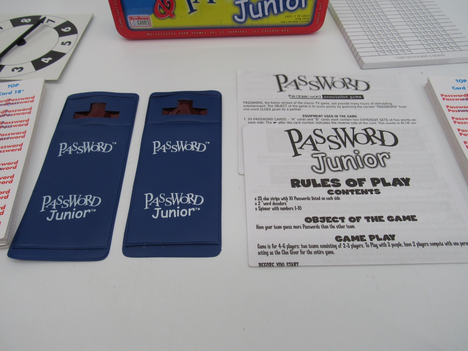 Password & Junior Combo Tin Board Game Word Association Endless Games Complete