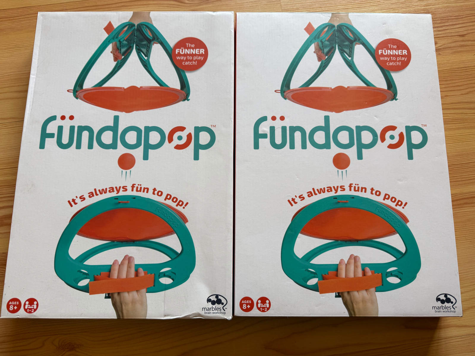 Fundapop Outdoor Game of Catch by Marbles Brain Workshop, Lot of 2, Ages 8+