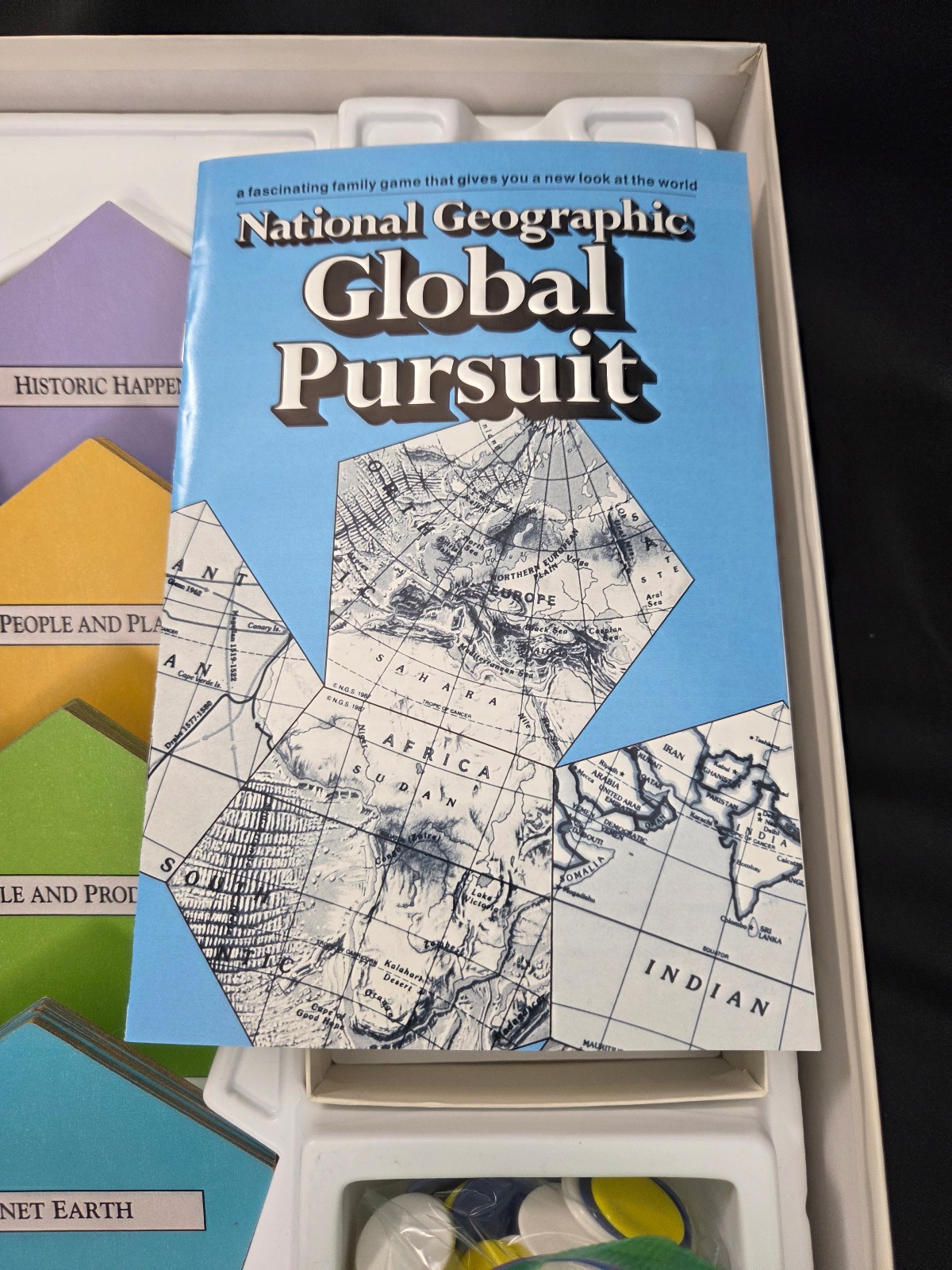 Complete National Geographic Global Pursuit Geography Board Game 1987 USA
