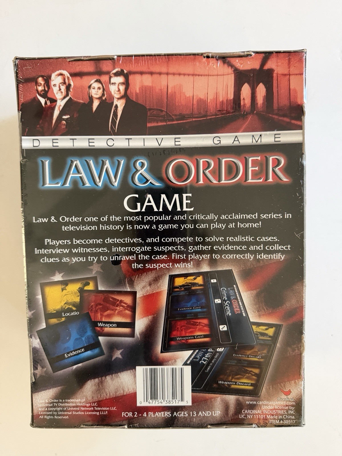 Law & Order Detective Game 2 to 4 Players Ages 13+ NEW SEALED Based on TV Show