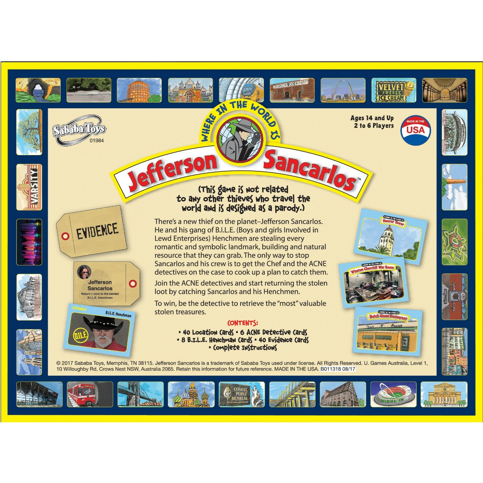 Adult Teen MYSTERY Game Where in the World Is Jefferson Sancarlos team clue play