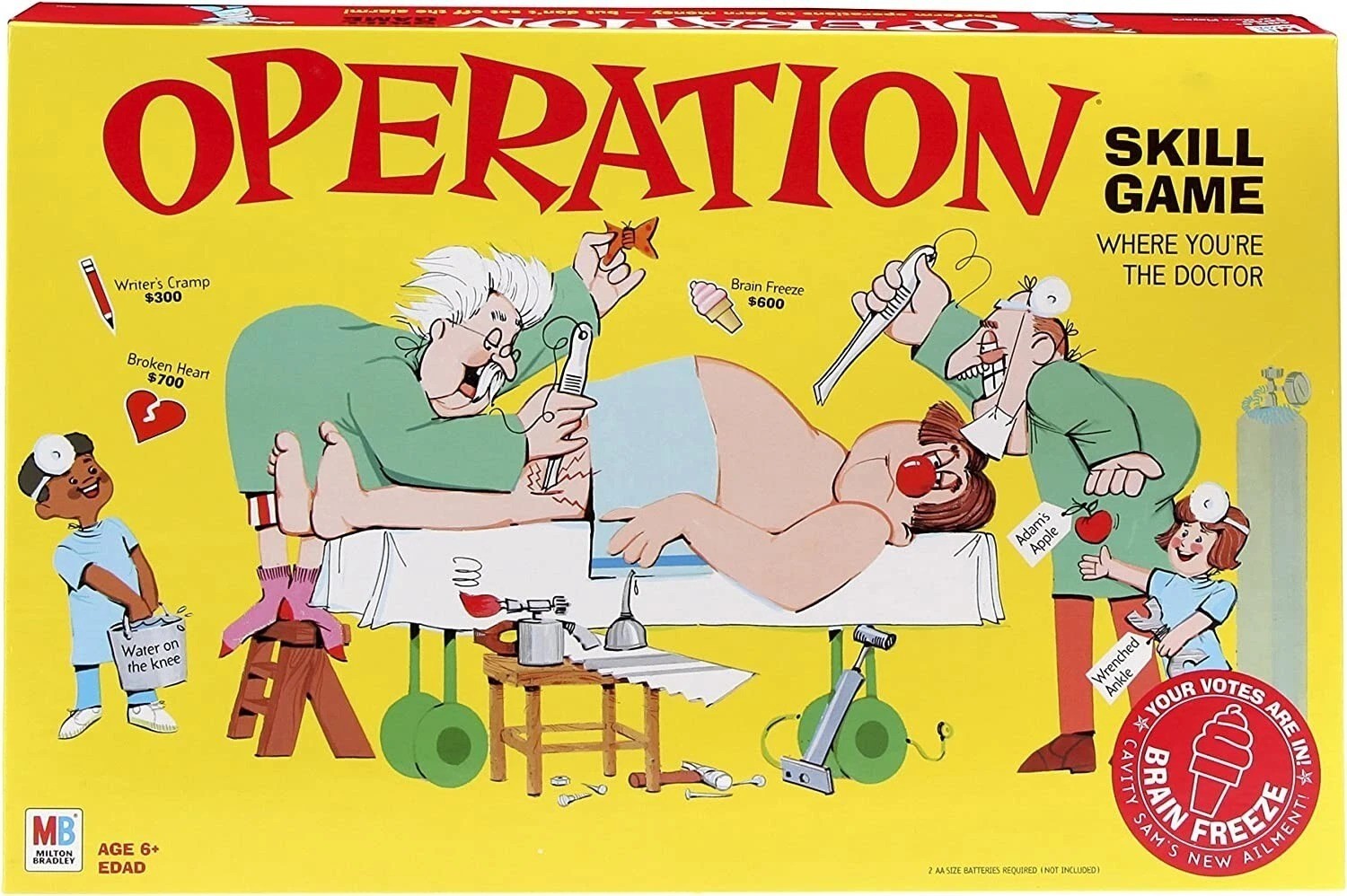 Operation Electronic Board Game With Cards for Kids Skill Game Ages 6 and Up NEW