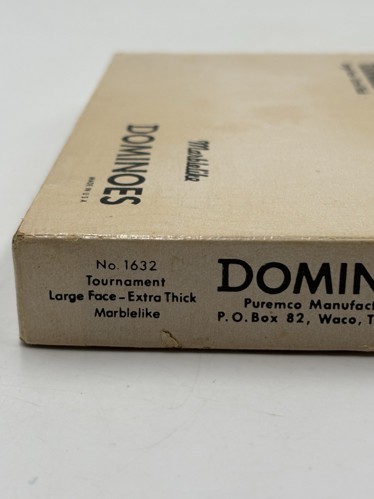 Puremco Tournament Marblelike Dominoes #1632 Large Face Extra Thick Made in USA
