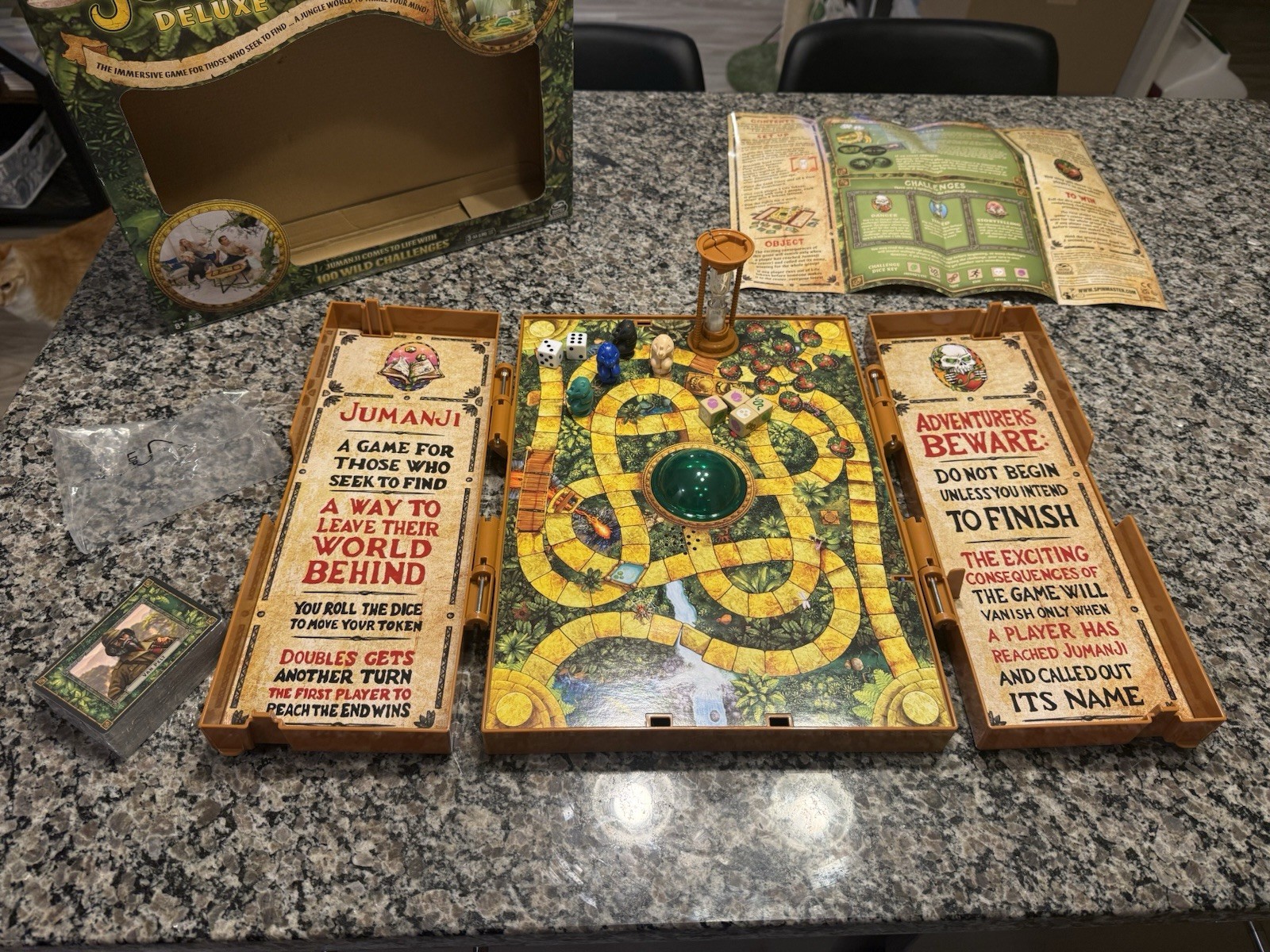 Jumanji Deluxe Electronic Board Game Spin Master COMPLETE Tested. Un-open Cards
