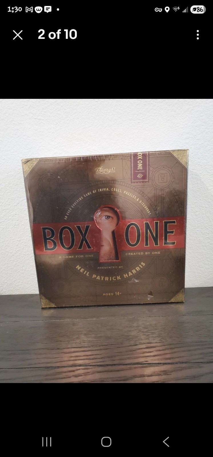 NEW BOX ONE Presented by Neil Patrick Harris: Mystery Board Game Escape Room