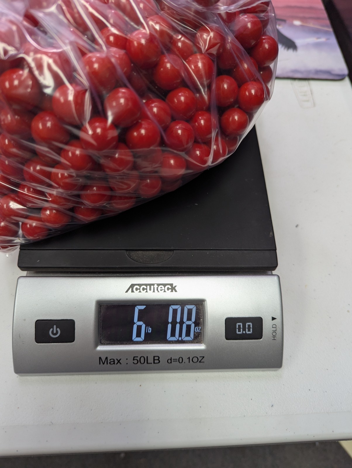 Red Solid Glass Marbles – 16mm +/- 6 Pounds