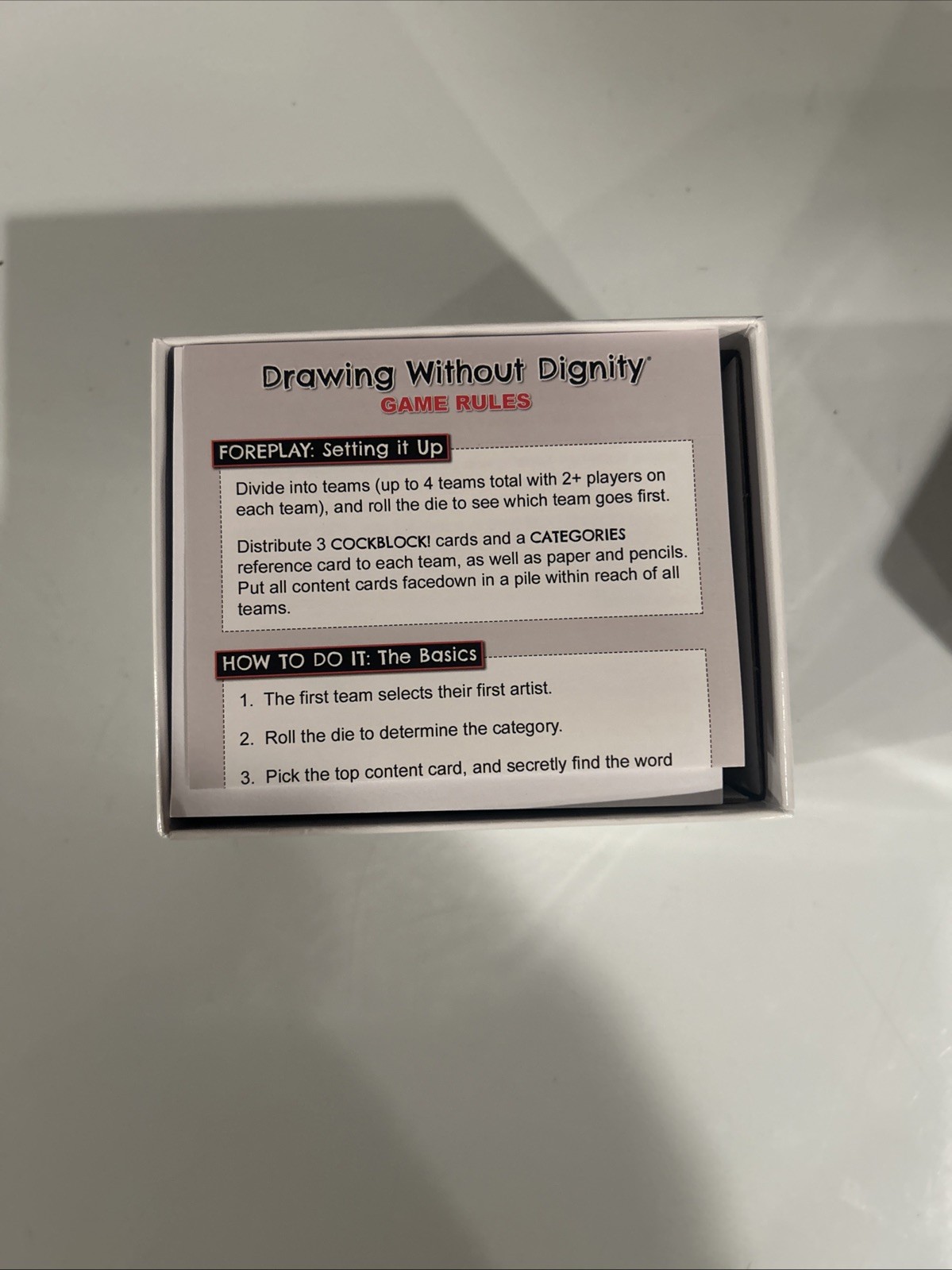 Drawing Without Dignity : A Game of Uncensored Sketches (Adult Pictionary) *NEW*