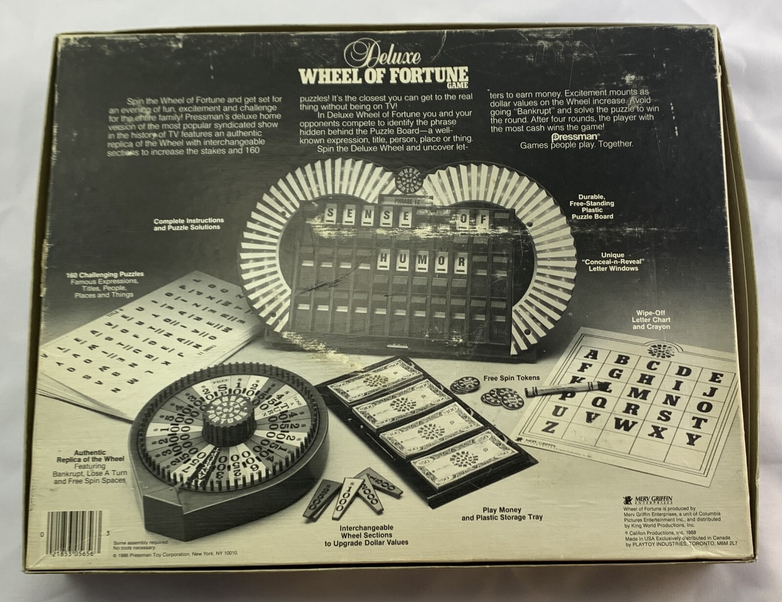 1986 Deluxe Wheel of Fortune Game 2nd Edition by Pressman Complete Great Cond
